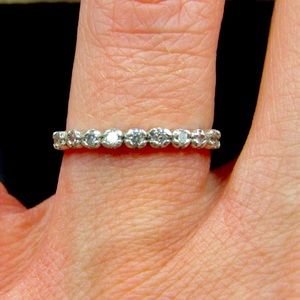 Size 6.75 sterling silver, dainty engagement ring, promise ring